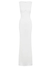Summer Beach Knit Maxi Dress for Women Cover-Up Pink Sleeveless Twist Sundress Knitwear See-Through Maxi Bodycon Dress New