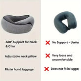 Memory Foam Travel Neck Pillow U-Shaped Pillow Snail Style Travel Neck Support Portable Adjustable Soft Noon Break Sleep Pillows