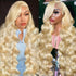 613 Lace Front Wig Blonde Wig Human Hair 13X6 HD Transparent Lace, 180 Density Blonde Human Hair Wig Pre Plucked