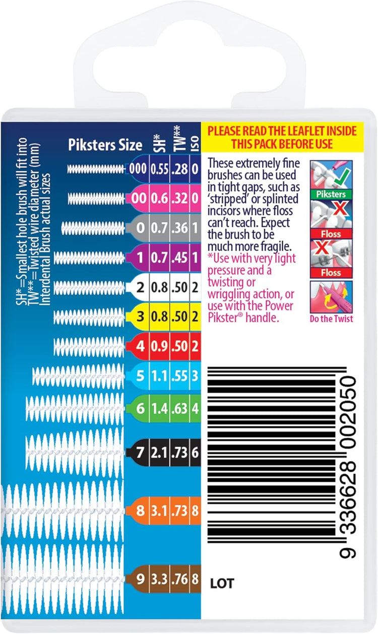 Interdental Brushes, 40 Pk, Size 00, Interdental Tooth Brush for Extremely Tight Gaps, Gum Soft Bristles for Plaque Removal, Safe for Braces