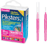 Interdental Brushes, 40 Pk, Size 00, Interdental Tooth Brush for Extremely Tight Gaps, Gum Soft Bristles for Plaque Removal, Safe for Braces