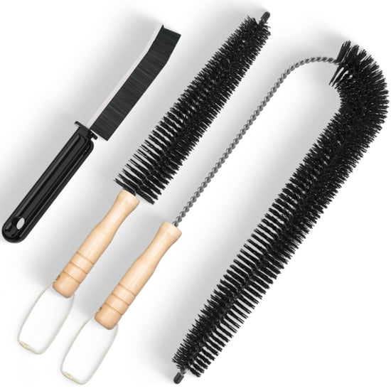 Holikme Dryer Vent Cleaner Kit 2 Pack - Household Cleaning Supplies 304 Stainless Steel Dryer Lint Brush Home Essentials for Lint Trap Dust Vacuum Brush