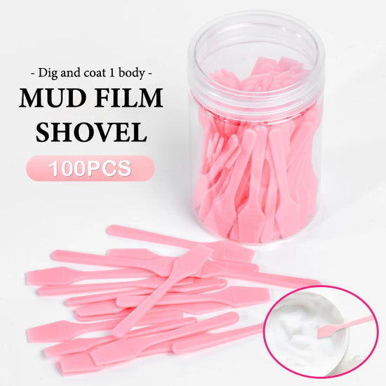 100 unids/set Mini espátula cosmética cuchara crema Facial máscara de maquillaje cuchara mixta herramientas de belleza DIY aplicador de maquillaje Facial de ojos palos