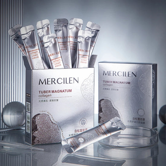 20 piezas Mercilen, mascarillas faciales para dormir de trufa blanca, antiarrugas, hidratante, antienvejecimiento, blanqueamiento, cuidado de la piel
