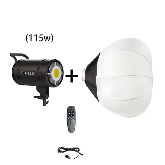 115W fotografía 8300CY actualizado 220V luz LED para vídeo Bowens lámpara de equilibrio de luz diurna retrato Flash estudio 3000-6000K Youtube Live