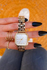 Retro Minimal Square Dial Women’S Wrist Watch