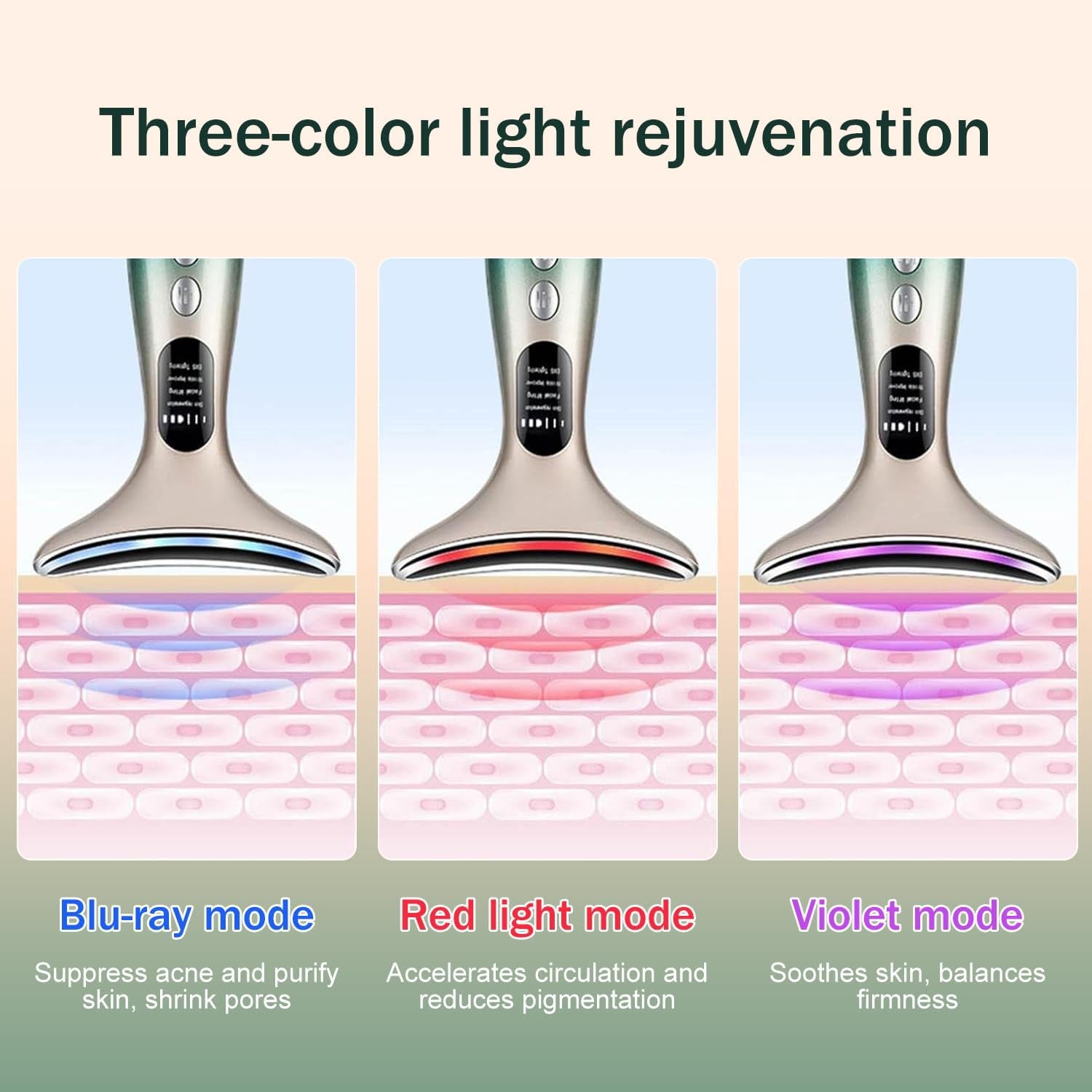 Masajeador Cara Cuello Antiarrugas Reductor Papada Mujer, 4 in 1 Masajeador Facial Eléctrico, Masajeador De Belleza Para Reafirmar La Piel Para Rostro Y Cuello, Recargable Por USB Portátil