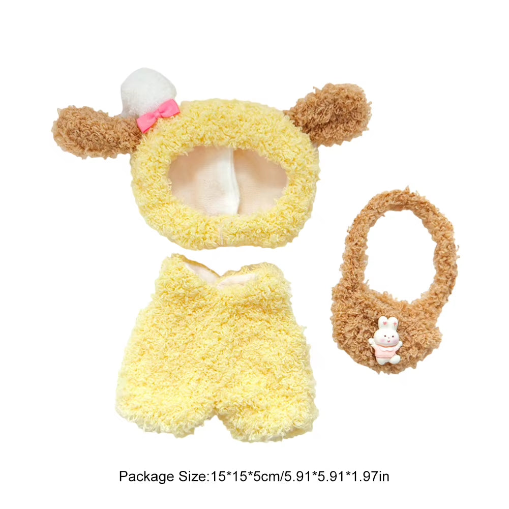 17CM Plush Doll Clothes Kawaii Doll Clothes Plush Doll Changing Clothes Dolll Clothes Suit Dolls Accessories