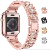 Crystal Bling Band Case Iwatch Strap for Apple Watch Ultra Series 8 7 SE 6 5 4 3