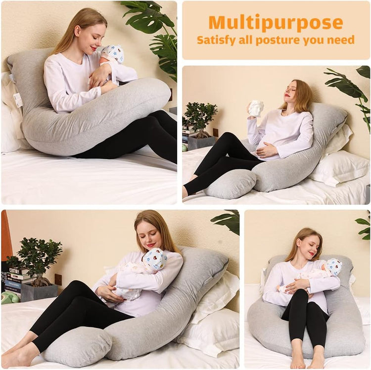Pregnancy Pillows, U Shaped Full Body Pillow for Pregnancy 58 Inch Maternity Pillow for Pregnant Women, Pregnancy Must Haves Cooling Pregnancy Pillows for Sleeping