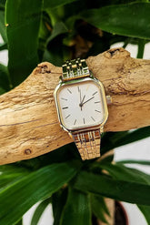 Retro Minimal Square Dial Women’S Wrist Watch